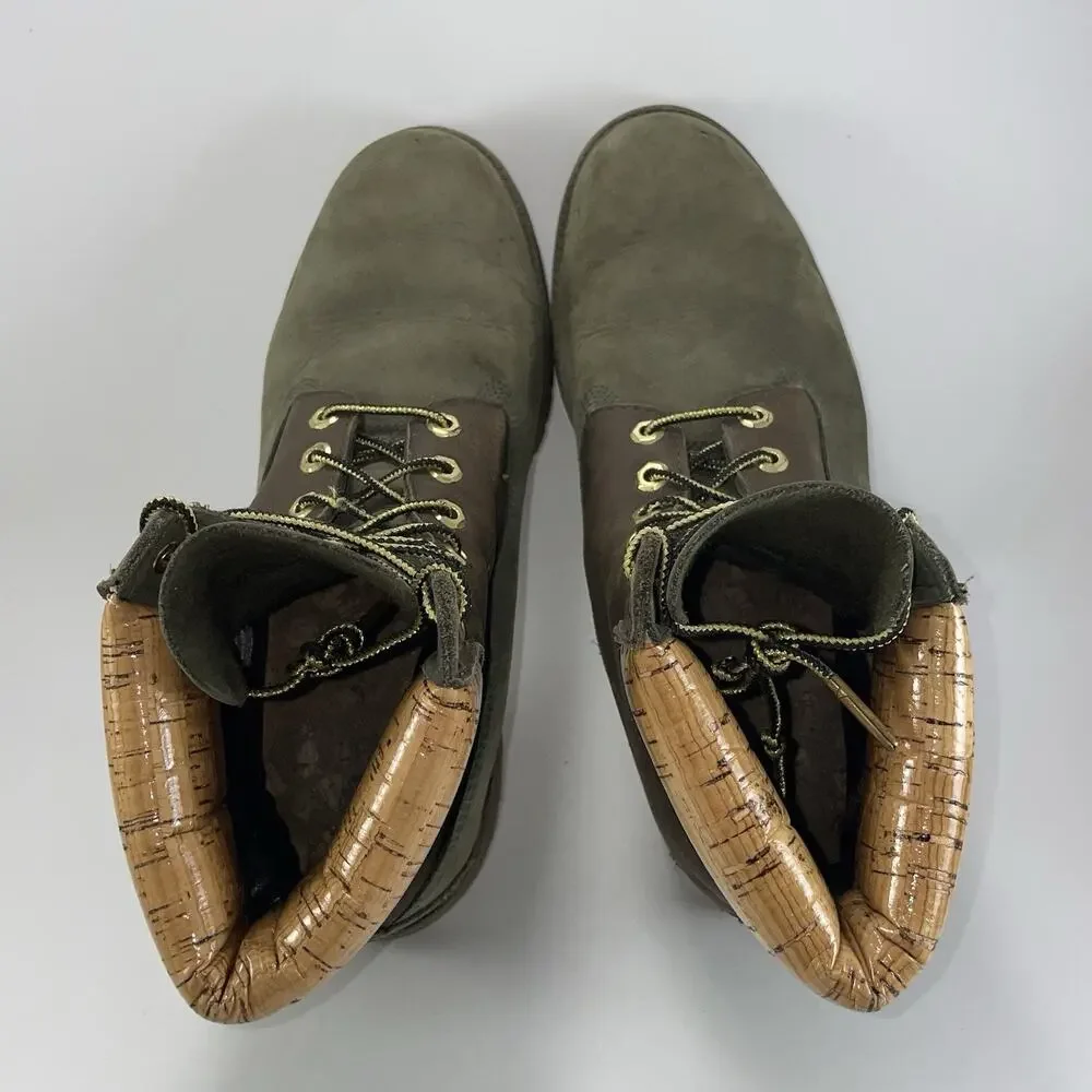 Timberland Midnight Countdown Cork Edition Mens Size 10.5 Green Nubuck, Rare